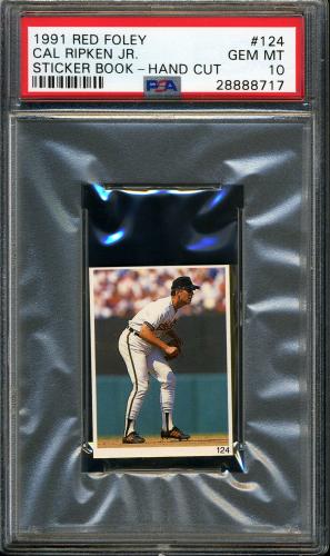 1991 Red Foley Stickers #124 Cal Ripken AS PSA 10 #28888717