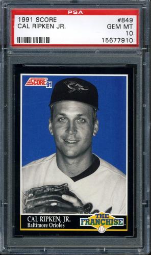 1991 Score #849 Cal Ripken FRAN PSA 10 #15677910