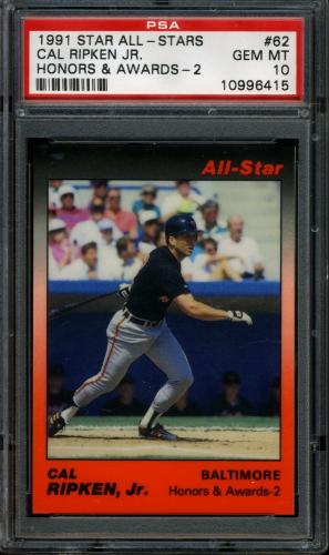 1991 Star All-Stars #62 Cal Ripken Jr. PSA 10 #10996415