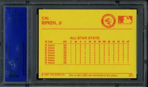 1991 Star Diamond Series #30 Cal Ripken Jr. PSA 10 #81327724 - Back