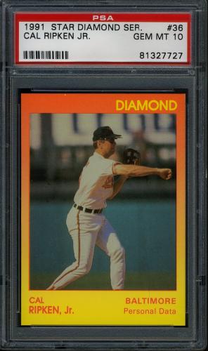 1991 Star Diamond Series #36 Cal Ripken Jr. PSA 10 #81327727