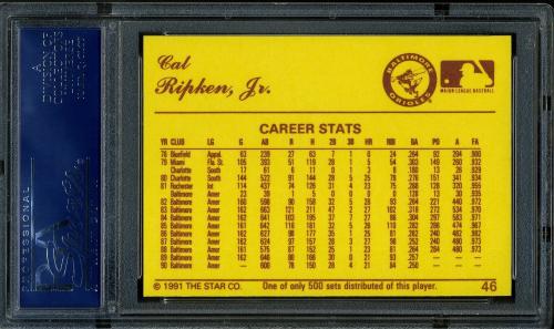 1991 Star Nova Edition #46 Cal Ripken Jr. PSA 10 #16823935 - Back