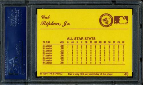 1991 Star Nova Edition #48 Cal Ripken Jr. PSA 10 #16823933 - Back