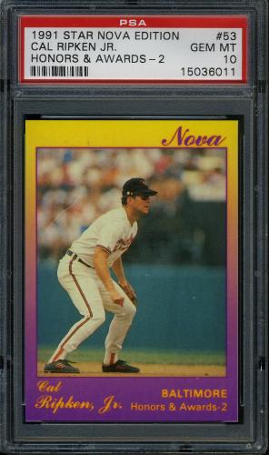 1991 Star Nova Edition #53 Cal Ripken Jr. PSA 10 #15036011
