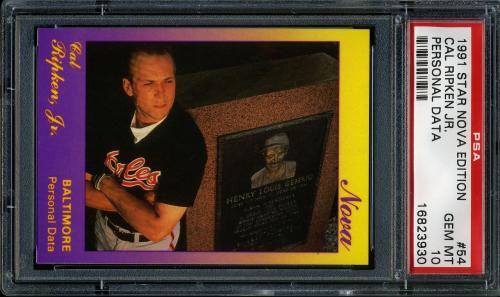 1991 Star Nova Edition #54 Cal Ripken Jr. PSA 10 #16823930