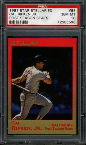 1991 Star Stellar Edition #83 Cal Ripken Jr. PSA 10 #12585596