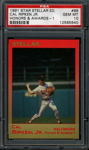 1991 Star Stellar Edition #88 Cal Ripken Jr. PSA 10 #12585640
