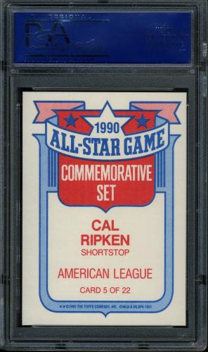 1991 Topps Glossy All-Stars #5 Cal Ripken Jr PSA 10 #14152008 - Back