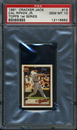 1991 Topps Cracker Jack I #13 Cal Ripken PSA 10 #12116662
