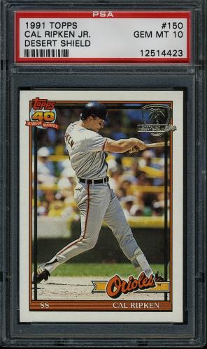 1991 Topps Desert Shield #150 Cal Ripken PSA 10 #12514423