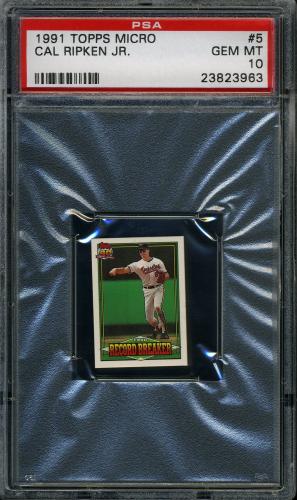 1991 Topps Micro #005 Cal Ripken PSA 10 #23823963