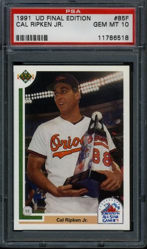 1991 Upper Deck Final Edition #85F Cal Ripken AS [1991-style hologram (used for many 1991 UD products)] PSA 10 #11786518