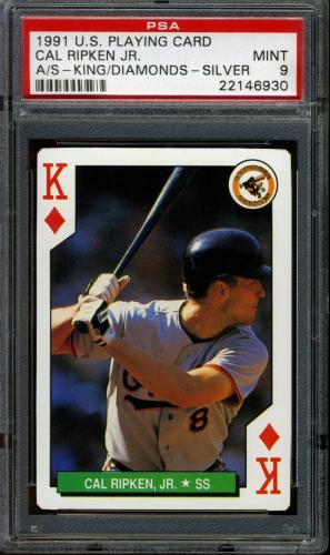 1991 U.S. Playing Card All-Stars Silver #13D Cal Ripken PSA 9 #22146930