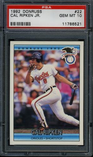1992 Donruss #22 Cal Ripken AS [No period after INC] PSA 10 #11786521