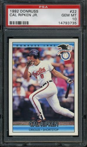 1992 Donruss #22 Cal Ripken AS [Period after INC] PSA 10 #14793735