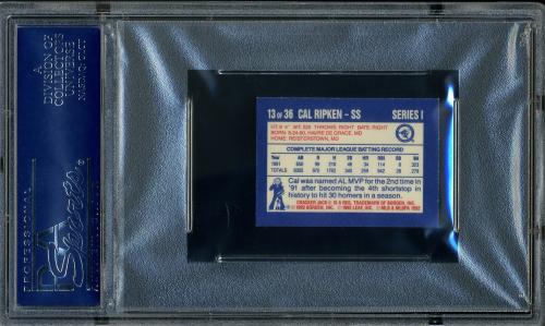 1992 Donruss Cracker Jack I 13 Cal Ripken - Back