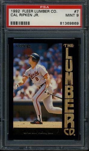 1992 Fleer Lumber Company #L7 Cal Ripken PSA 9 #81369869