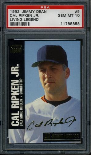 1992 Jimmy Dean Living Legends #5 Cal Ripken PSA 10 #11788858
