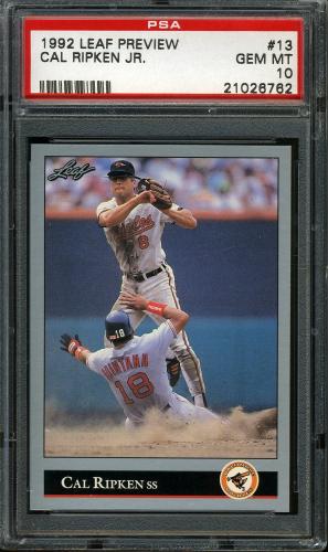 1992 Leaf Previews #13 Cal Ripken PSA 10 #21026762