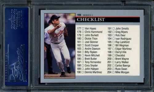 1992 Leaf #199 Cal Ripken CL [No copyright] PSA 10 #16879676 - Back
