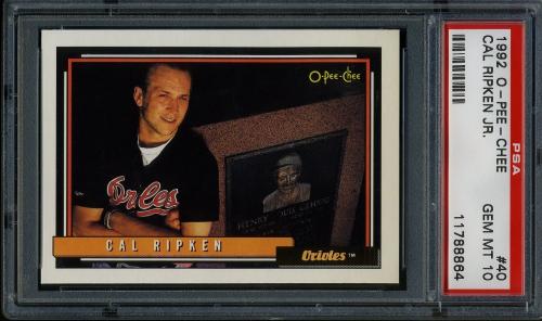 1992 O-Pee-Chee #040 Cal Ripken-Lou Gehrig PSA 10 #11788864
