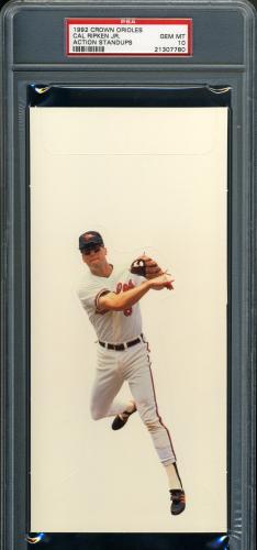 1992 Orioles Crown Action Stand Ups #7 Cal Ripken Jr. PSA 10 #21307780