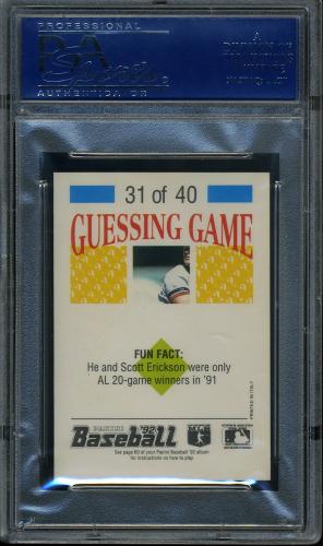 1992 Panini Stickers #068 Cal Ripken PSA 10 #16487994 - Back