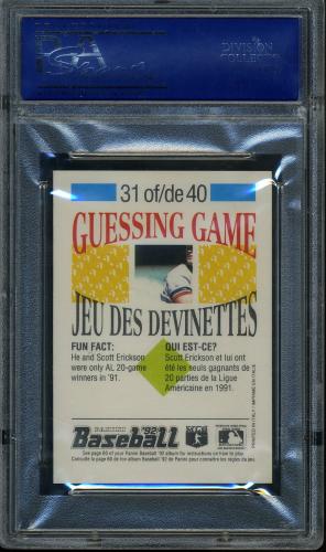 1992 Panini Stickers - Canadian #068 Cal Ripken PSA 10 #14404863 - Back