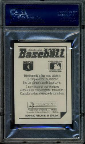 1992 Panini Stickers - Canadian #275 Cal Ripken AS PSA 9 #20708299 - Back