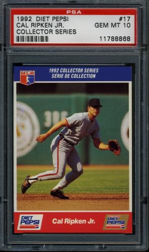 1992 Pepsi Diet MSA #17 Cal Ripken PSA 10 #11788868