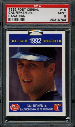 1992 Post Canadian #15 Cal Ripken PSA 9 #20310703