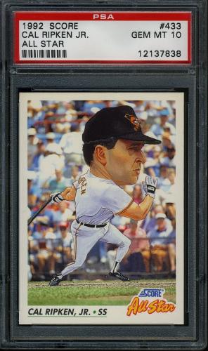 1992 Score #433 Cal Ripken AS PSA 10 #12137838