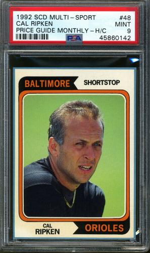 1992 BB Card/Sports Card Price Guide Repli-cards #48 Cal Ripken Jr. PSA 9 #45860142