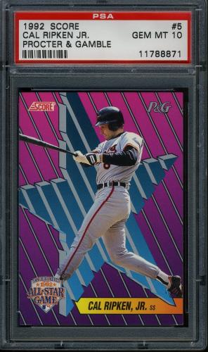 1992 Score Procter and Gamble #5 Cal Ripken PSA 10 #11788871