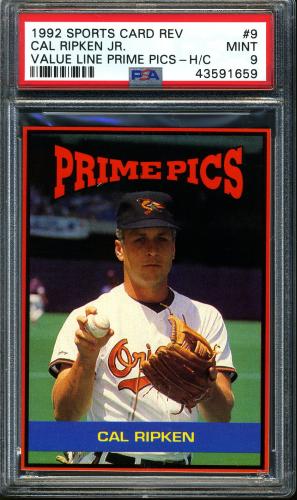 1992 Sports Card Review Value Line Prime Pics #09 Cal Ripken, Jr. PSA 9 #43591659
