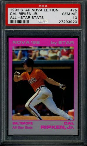 1992 Star Nova Edition #75 Cal Ripken Jr. PSA 10 #27293920