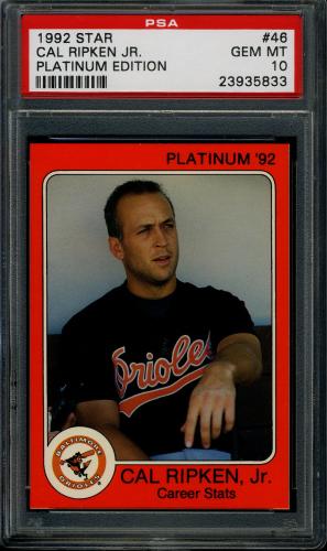 1992 Star Platinum Edition #46 Cal Ripken Jr. PSA 10 #23935833