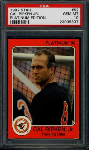 1992 Star Platinum Edition #52 Cal Ripken Jr. PSA 10 #23935837