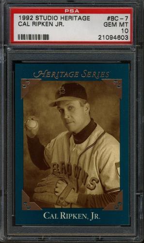 1992 Studio Heritage #BC7 Cal Ripken PSA 10 #21094603