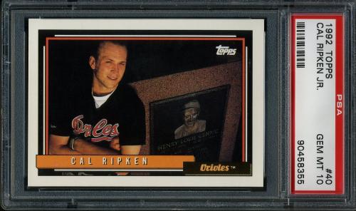 1992 Topps #040 Cal Ripken/Gehrig PSA 10 #90458355