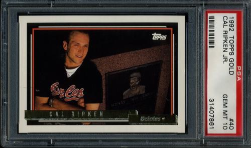 1992 Topps Gold #040 Cal Ripken/Gehrig PSA 10 #31407861