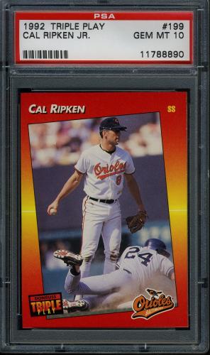 1992 Triple Play #199 Cal Ripken PSA 10 #11788890