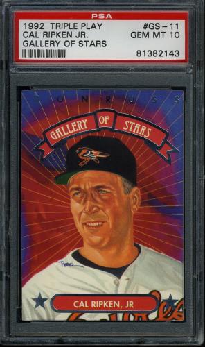 1992 Triple Play Gallery #GS11 Cal Ripken PSA 10 #81382143