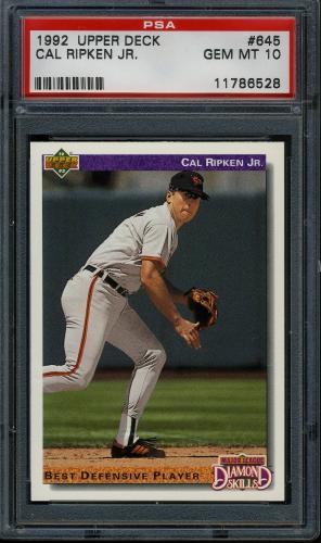 1992 Upper Deck #645 Cal Ripken DS PSA 10 #11786528