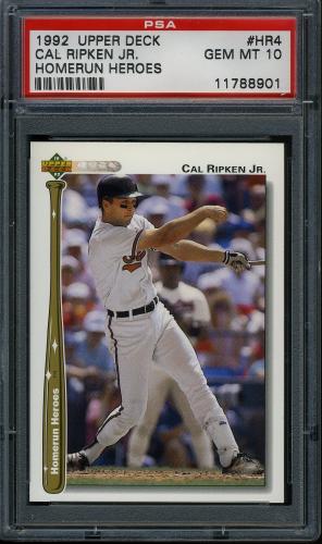 1992 Upper Deck Home Run Heroes #HR4 Cal Ripken PSA 10 #11788901