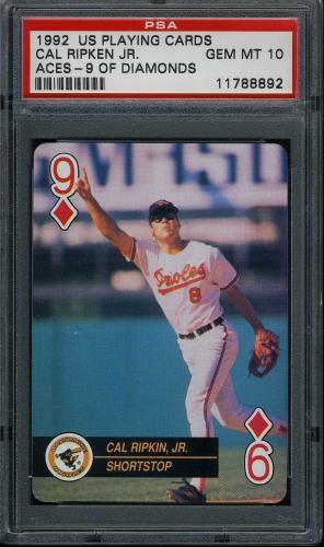 1992 U.S. Playing Card Aces #9D Cal Ripkin (Ripken) PSA 10 #11788892