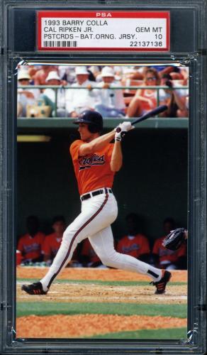 1993 Barry Colla Postcards Ripken Jr. Cal Ripken Jr.-(Batting Orange Jersey) PSA 10 #22137136