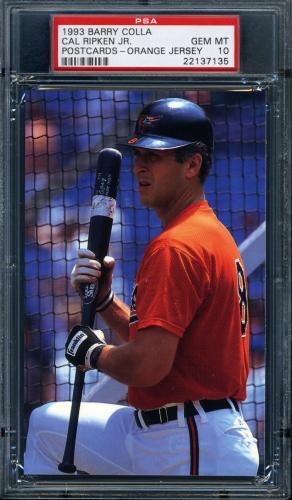 1993 Barry Colla Postcards Ripken Jr. Cal Ripken Jr.-(Orange Jersey) PSA 10 #22137135