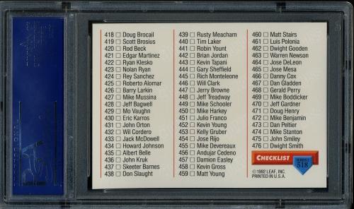 1993 Donruss #518 Checklist - Cal Ripken, Jr. PSA 10 #14036484 - Back