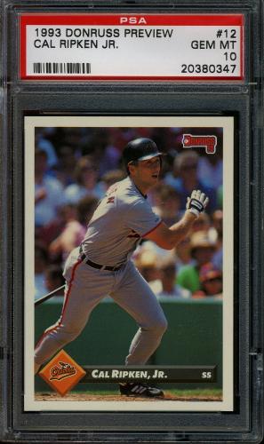 1993 Donruss Previews #12 Cal Ripken PSA 10 #20380347